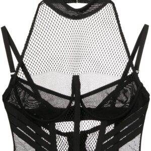 Dion Lee net-lace layered bra top