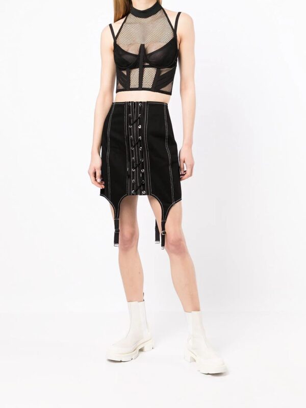 Dion Lee  net-lace layered bra top - Image 2