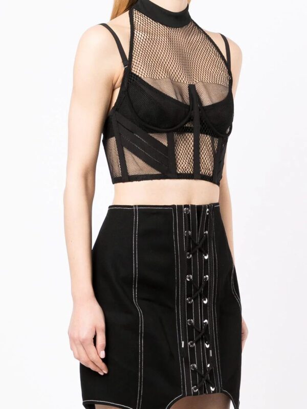 Dion Lee  net-lace layered bra top - Image 3