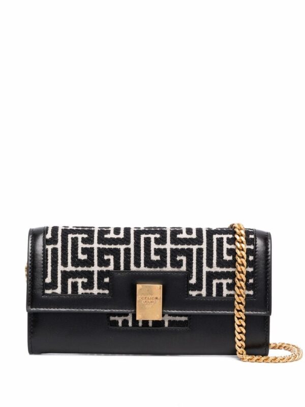 Balmain 1945 jacquard-monogram wallet