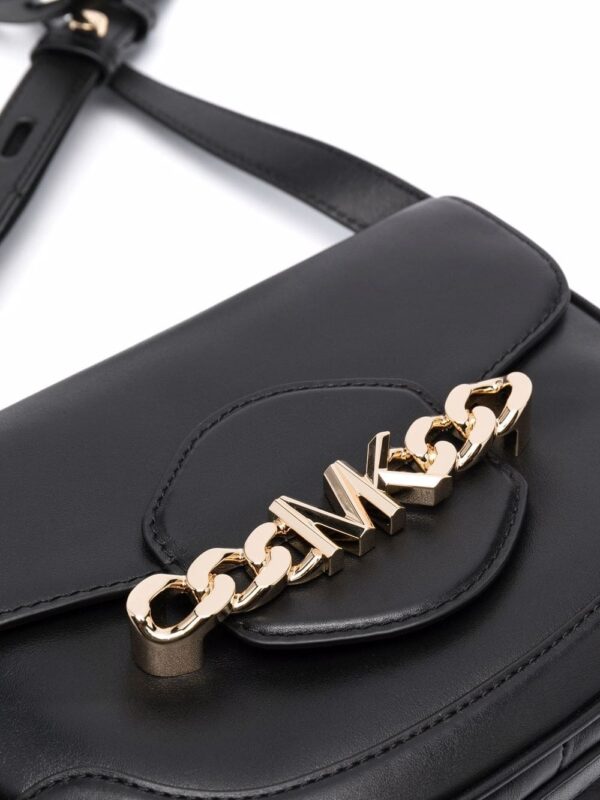 Michael Kors logo-chain leather crossbody bag - Image 4