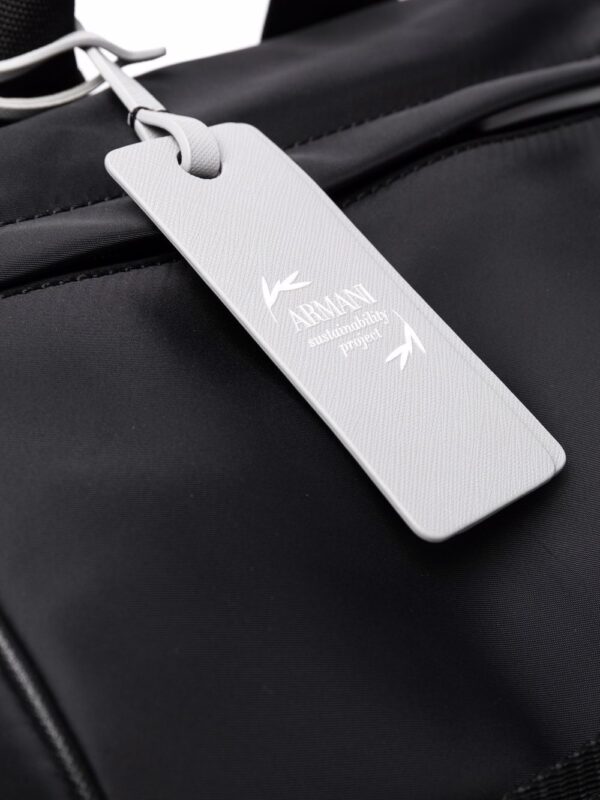 Emporio Armani logo-print two-tone backpack - Image 4