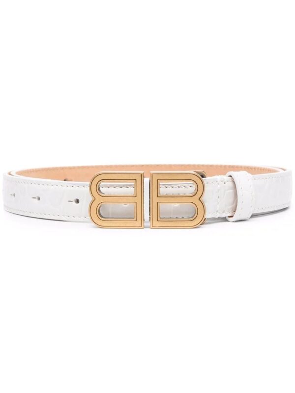 Balenciaga  BB-buckle leather belt
