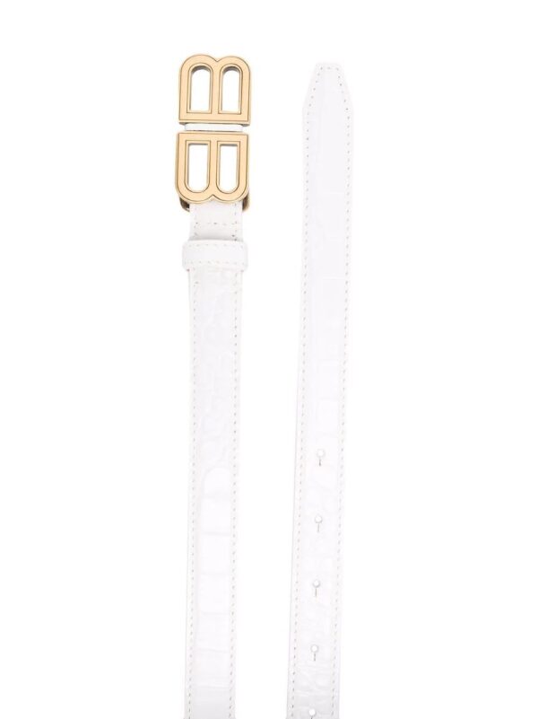 Balenciaga  BB-buckle leather belt - Image 2