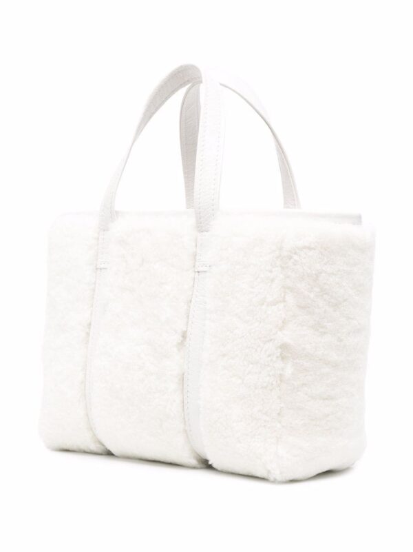 Balenciaga small Barbes East-West shearling shopper tote bag - Image 4