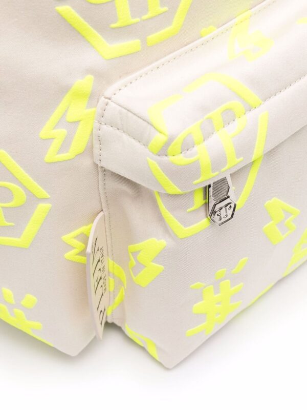 Phillip plein embossed-logo print backpack - Image 4