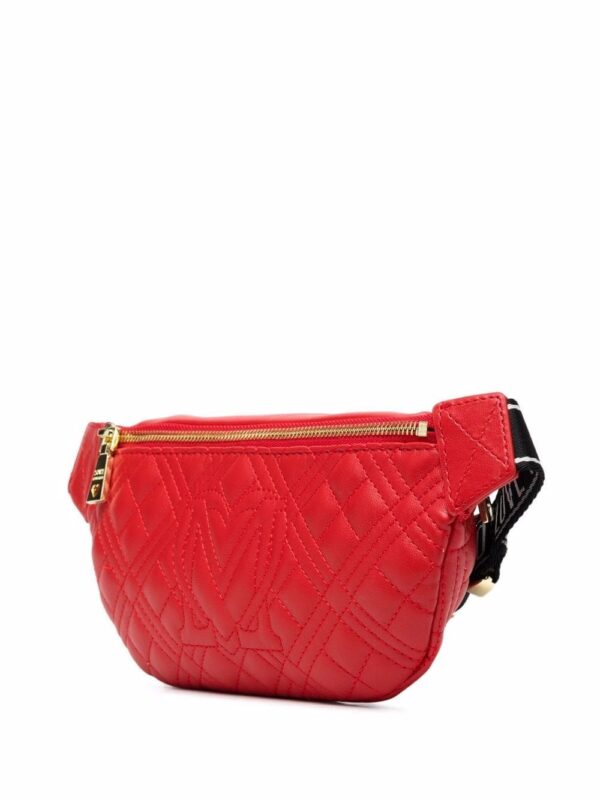 Love Moschino quilted logo plaque belt bag - Image 4