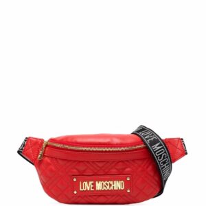 Love Moschino quilted logo plaque belt bag