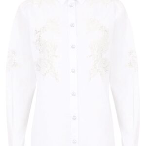 Dolce & Gabbana  lace-panelled long-sleeve shirt