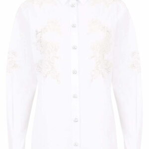 Dolce & Gabbana  lace-panelled long-sleeve shirt