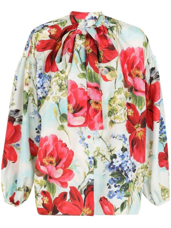 Dolce & Gabbana  floral-print silk shirt