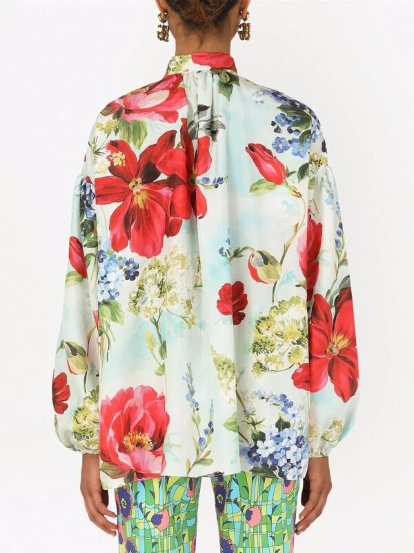 Dolce & Gabbana  floral-print silk shirt - Image 4