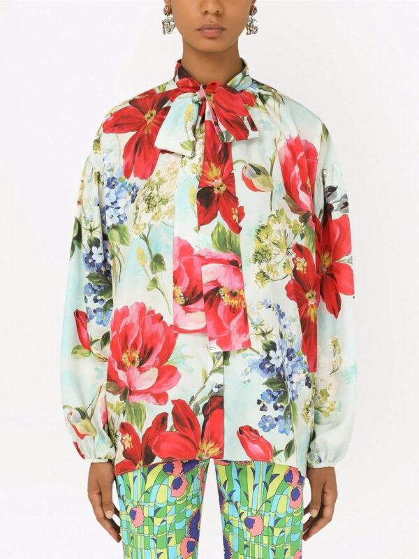 Dolce & Gabbana  floral-print silk shirt - Image 3