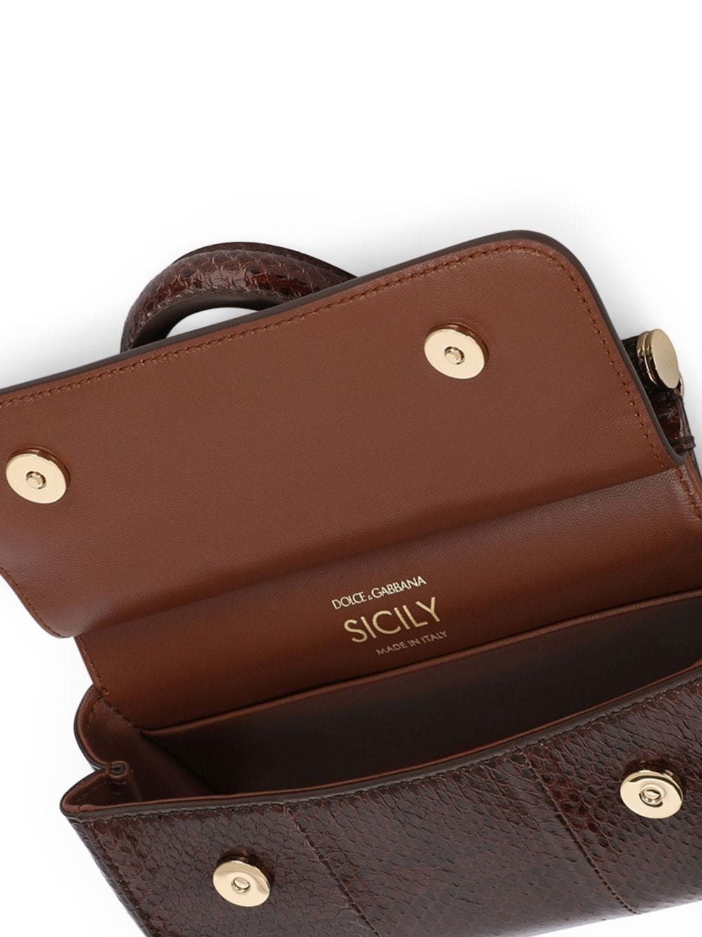 Dolce & Gabbana small Sicily rhinestone-embellished top-handle bag - Image 4