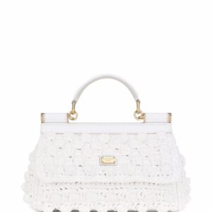 Dolce & Gabbana small Sicily raffia top-handle bag