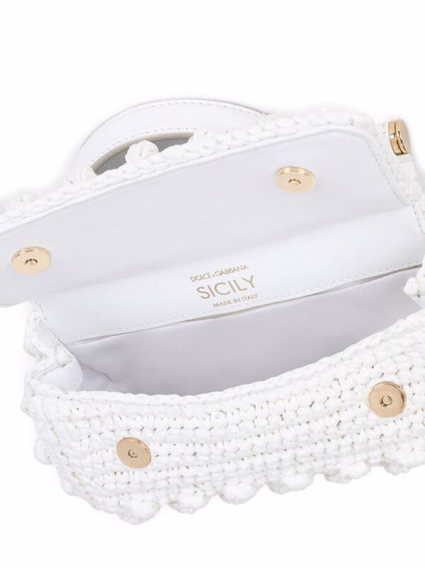 Dolce & Gabbana small Sicily raffia top-handle bag - Image 5