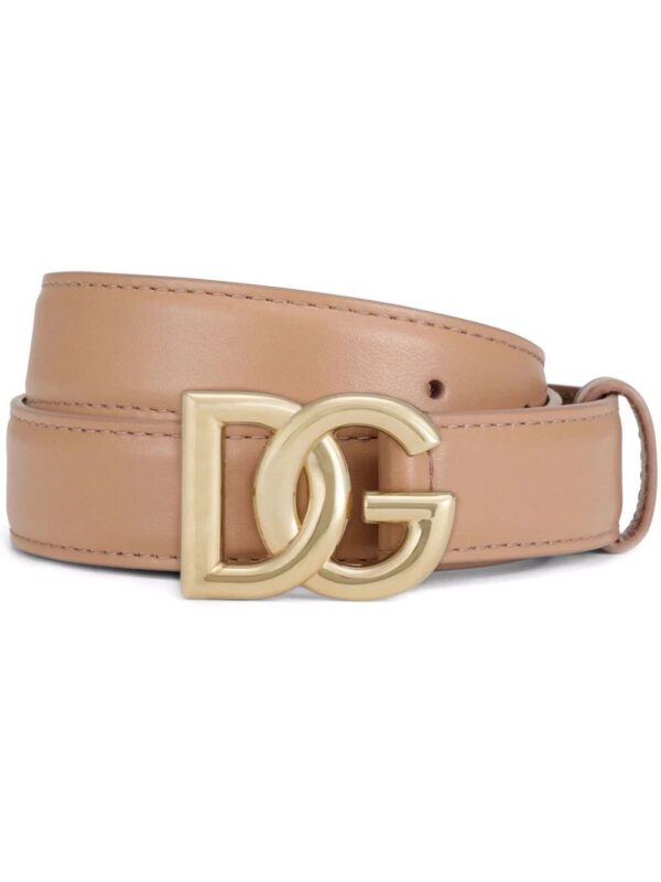 Dolce & Gabbana  DG logo-buckle leather belt