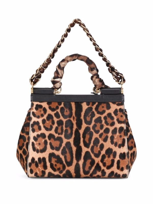 Dolce & Gabbana medium Sicily leopard-print top-handle bag - Image 3