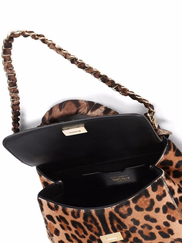 Dolce & Gabbana medium Sicily leopard-print top-handle bag - Image 4