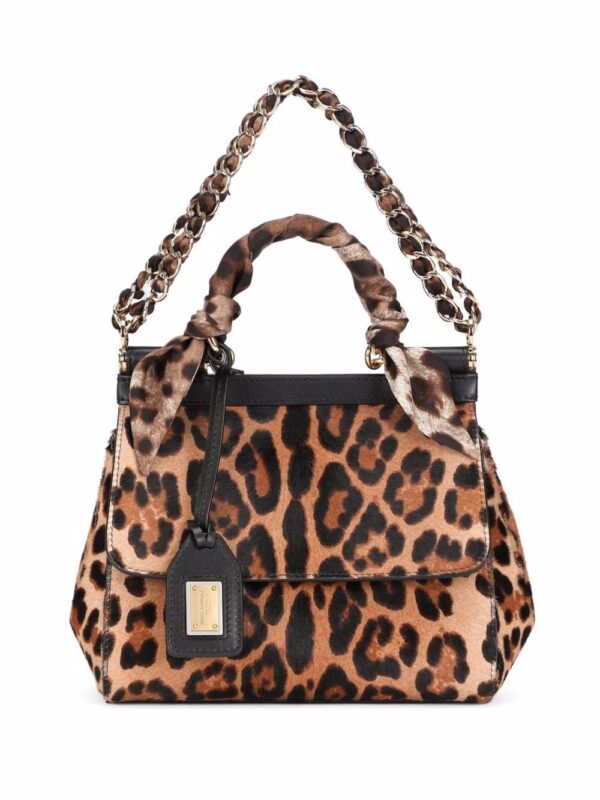 Dolce & Gabbana medium Sicily leopard-print top-handle bag
