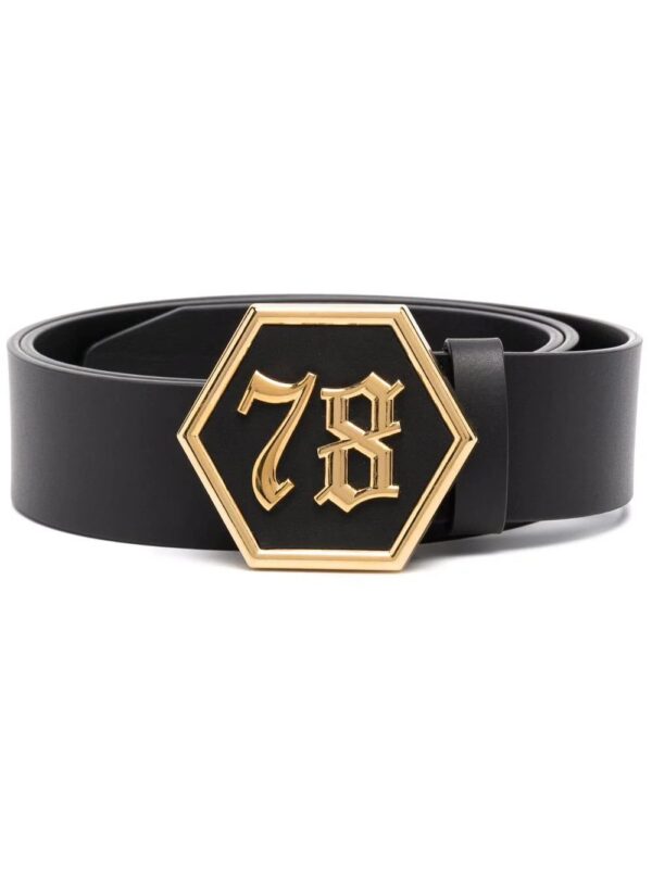 Philipp Plein  gothic logo-buckle belt