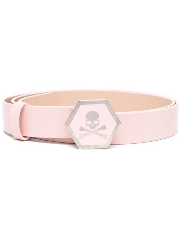 Philipp Plein  skull-motif leather belt