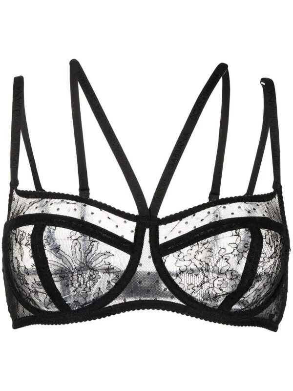 Dolce & Gabbana  floral-lace balcony bra