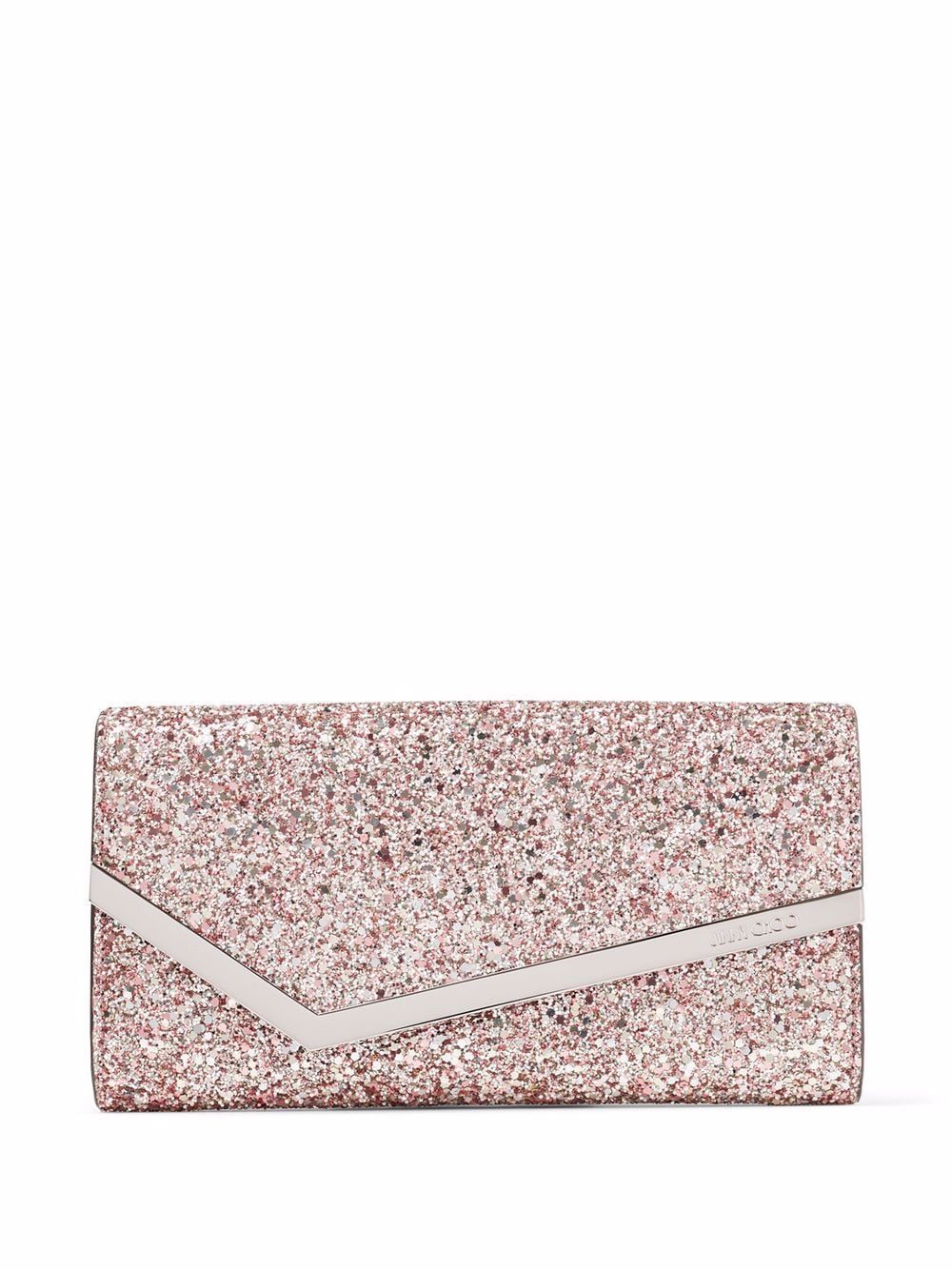 Jimmy Choo Emmie glitter clutch bag