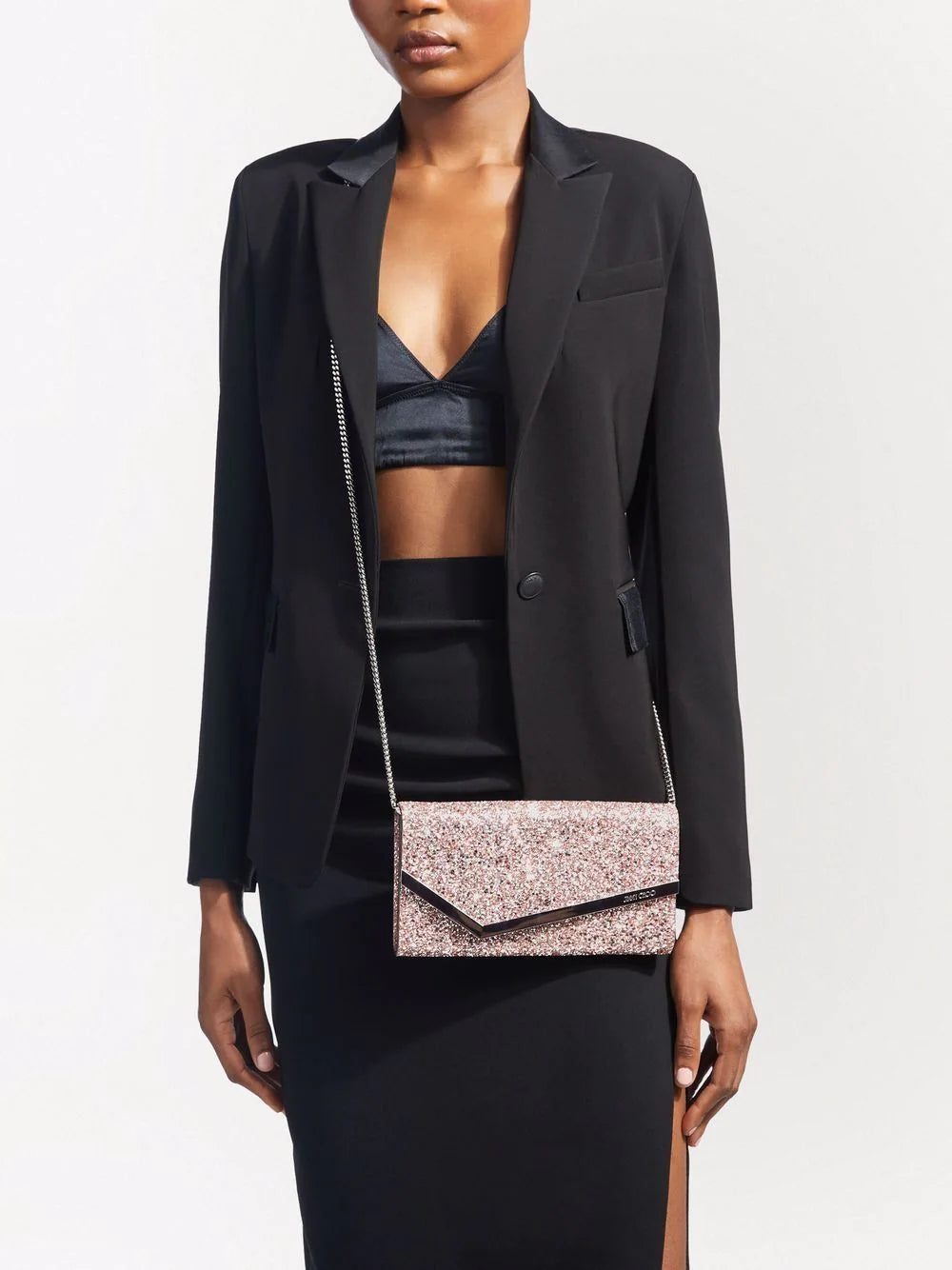 Jimmy Choo Emmie glitter clutch bag - Image 2