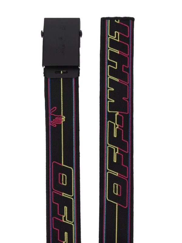 Off-White  embroidered-logo adjustable-buckle belt - Image 2