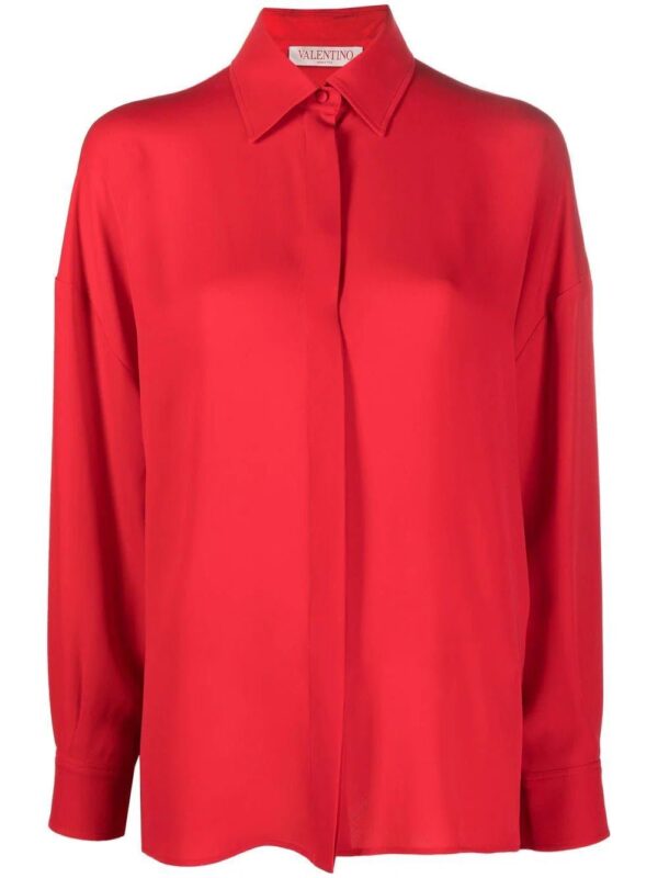 Valentino Garavani  high-low panel shirt