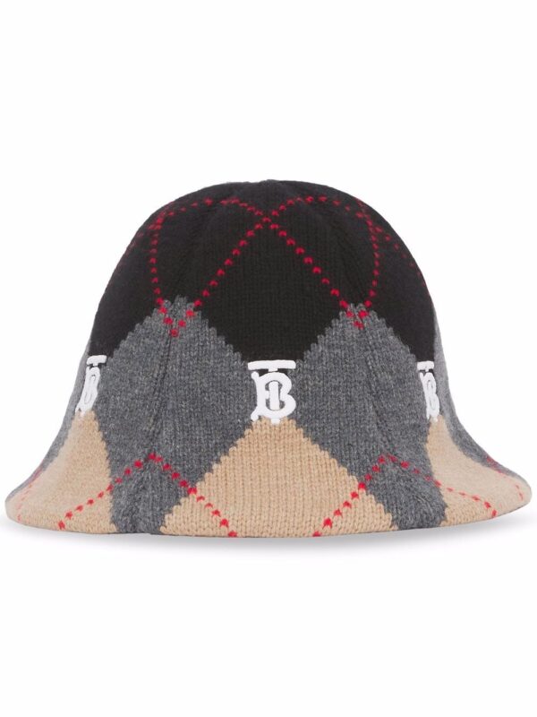 Burberry argyle intarsia bucket hat