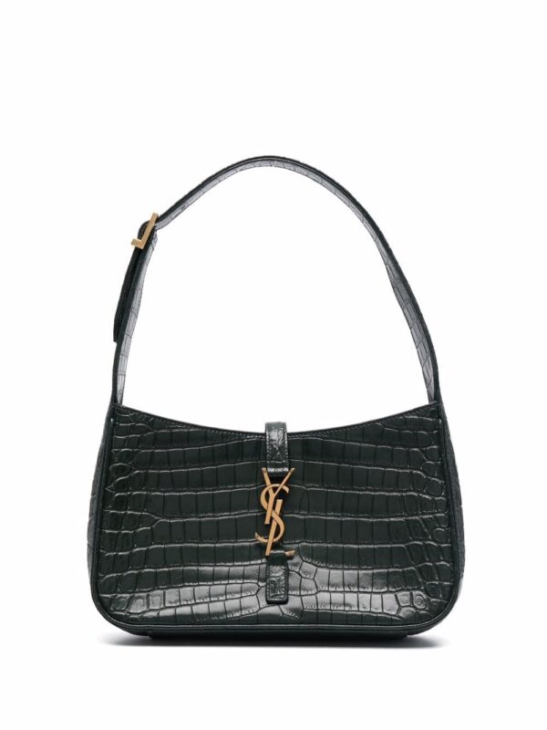 Saint Laurent 5A7 crocodile-embossed shoulder bag