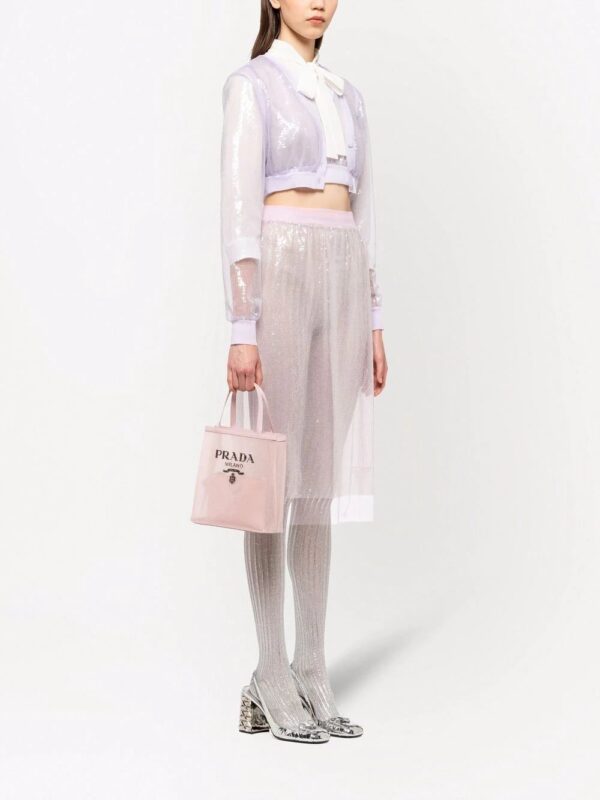 Prada  logo-print sequin-embellished mini bag - Image 2