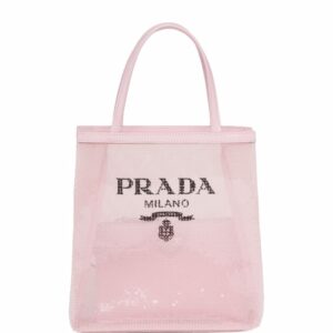 Prada  logo-print sequin-embellished mini bag