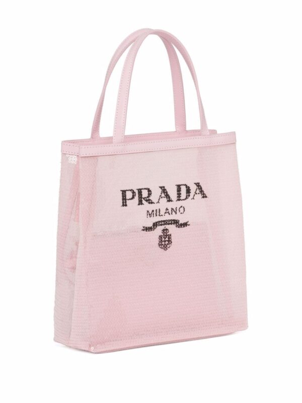 Prada  logo-print sequin-embellished mini bag - Image 4