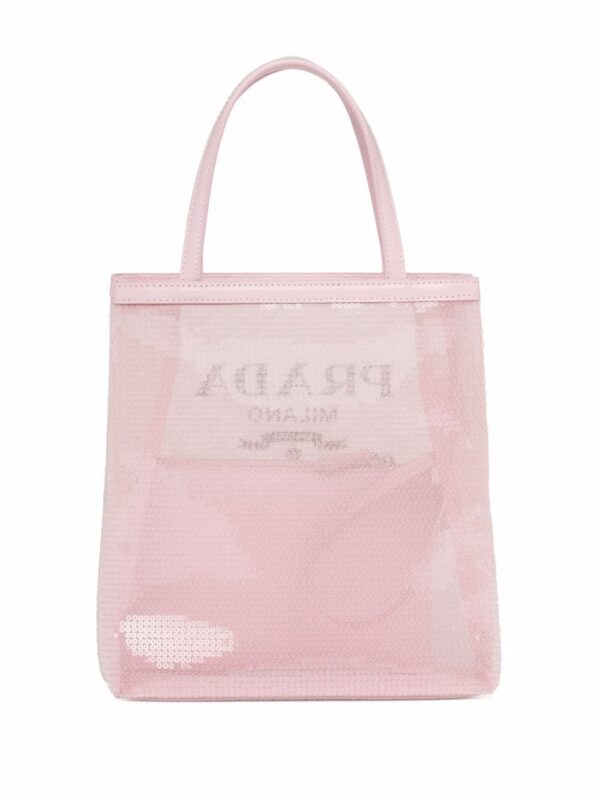 Prada  logo-print sequin-embellished mini bag - Image 3