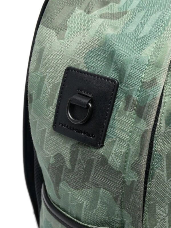 Karl Lagerfeld Otto camouflage-print logo backpack - Image 4