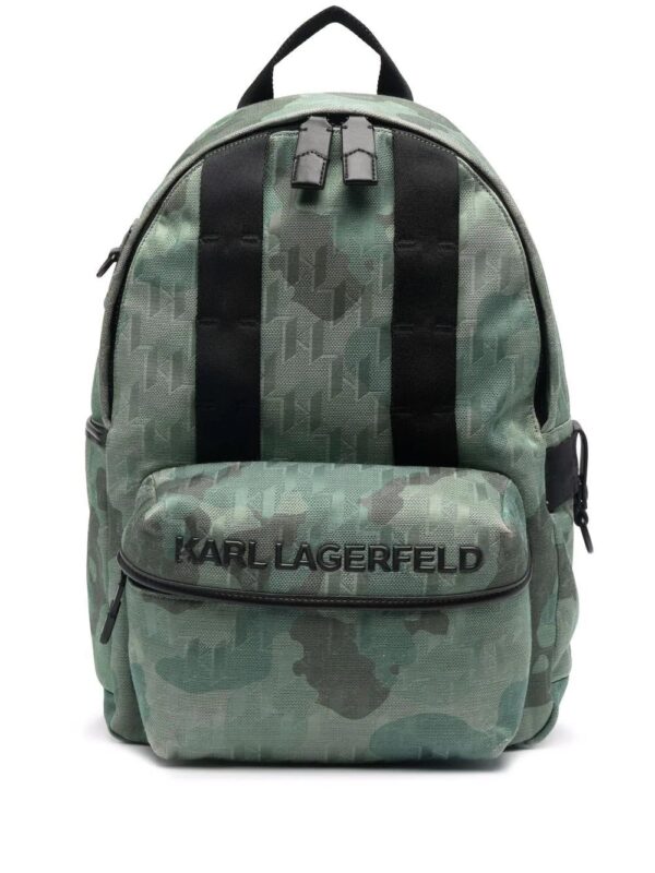 Karl Lagerfeld Otto camouflage-print logo backpack