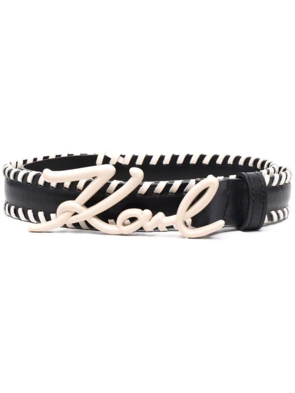 Karl Lagerfeld  logo-buckle leather belt