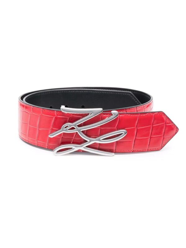 Karl Lagerfeld  K/Autograph crocodile-effect belt
