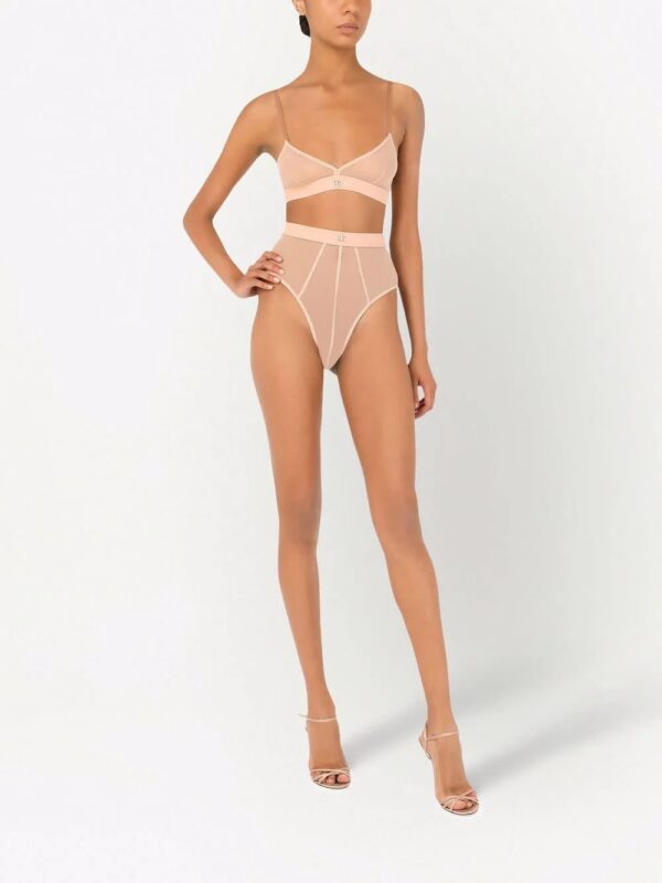 Dolce & Gabbana  DG-logo tulle triangle bra - Image 2