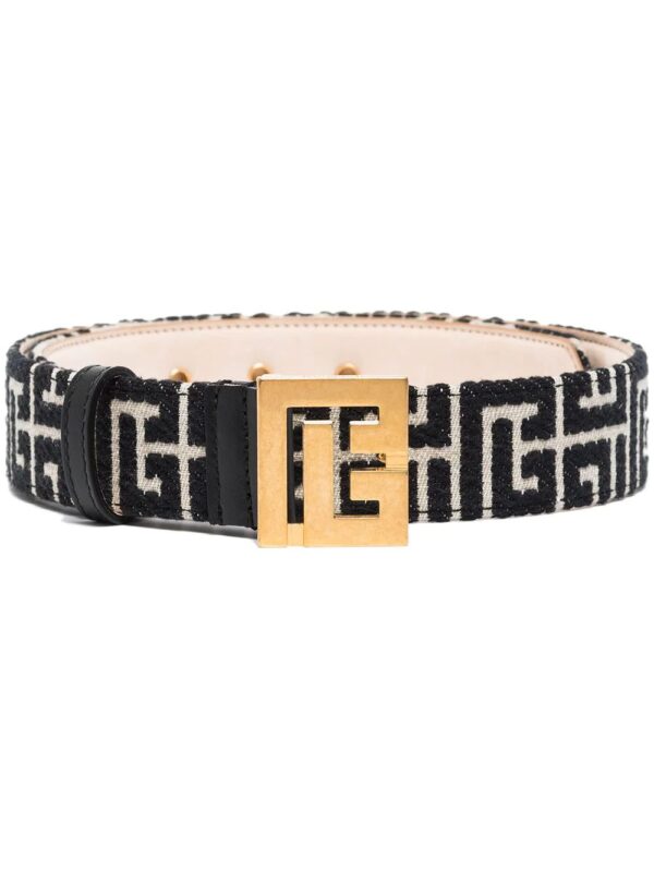Balmain  monogram jacquard logo-buckle belt