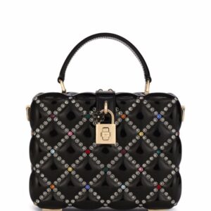 Dolce & Gabbana Dolce Box rhinestone-embellished top-handle bag