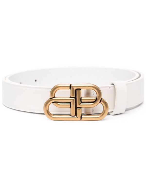Balenciaga  logo-plaque leather belt