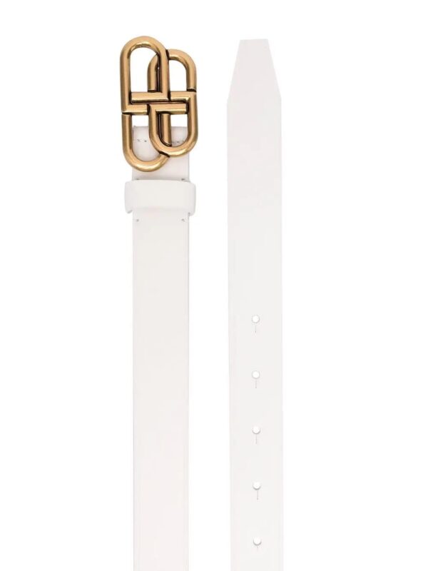 Balenciaga  logo-plaque leather belt - Image 2