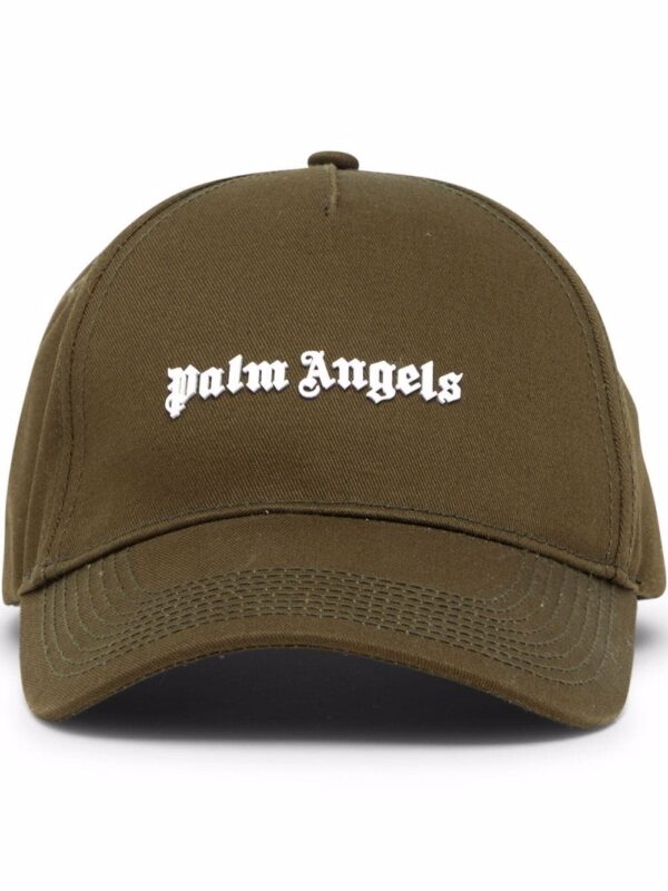 Palm Angels logo-print cotton cap