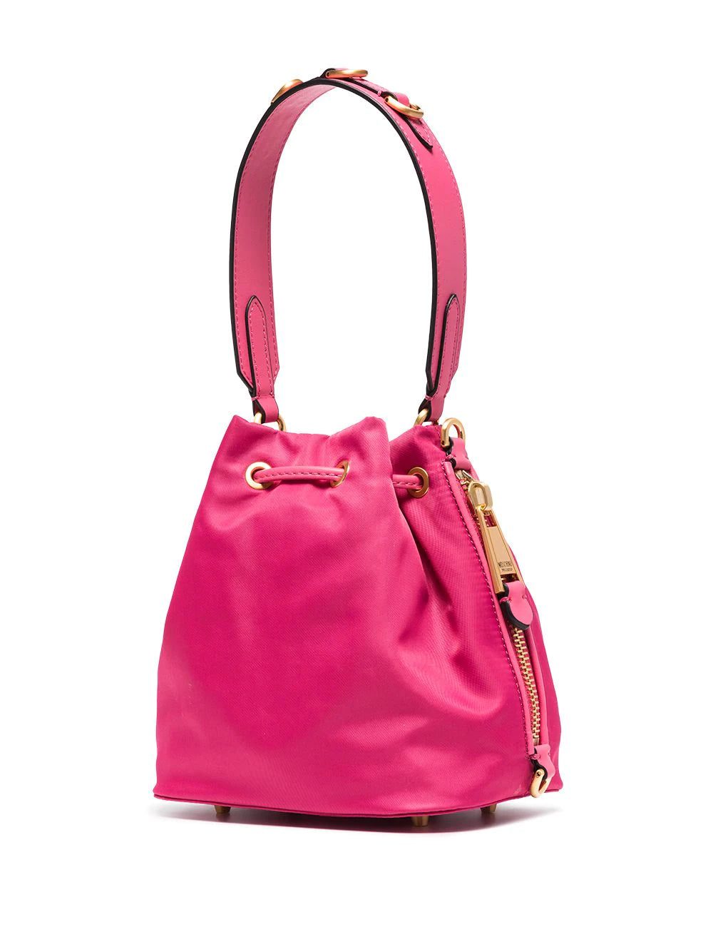 Moschino logo-plaque bucket bag - Image 2