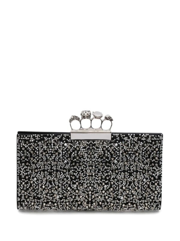 Alexander McQueen embellished-knuckle-clutch bag - Image 2