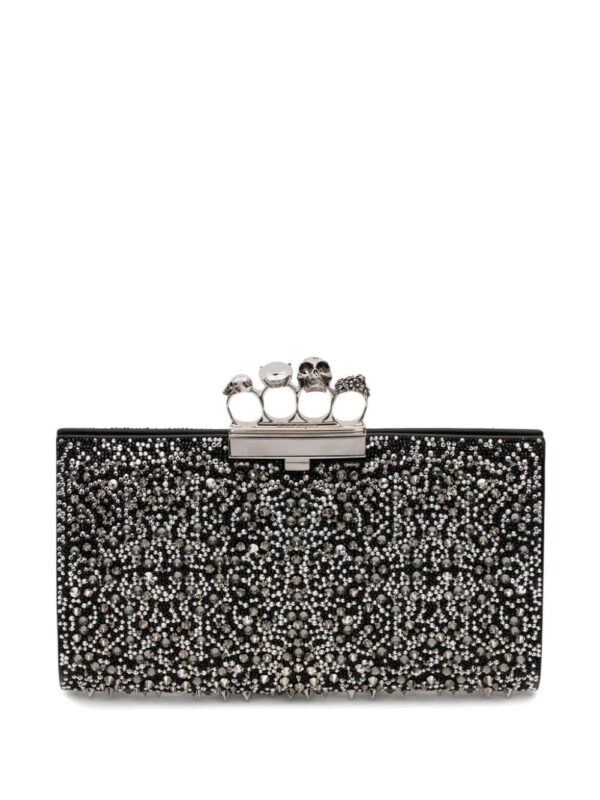 Alexander McQueen embellished-knuckle-clutch bag